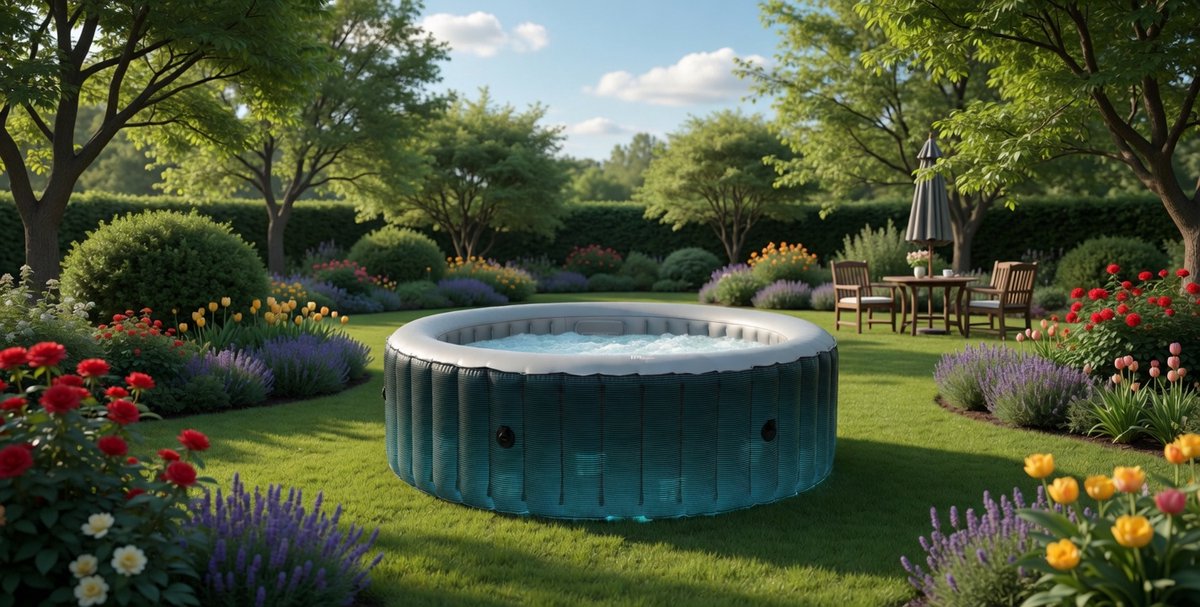 MSPA - Inflatable Spa, Round, Starry LED, 6 Seats-Mobili Bella