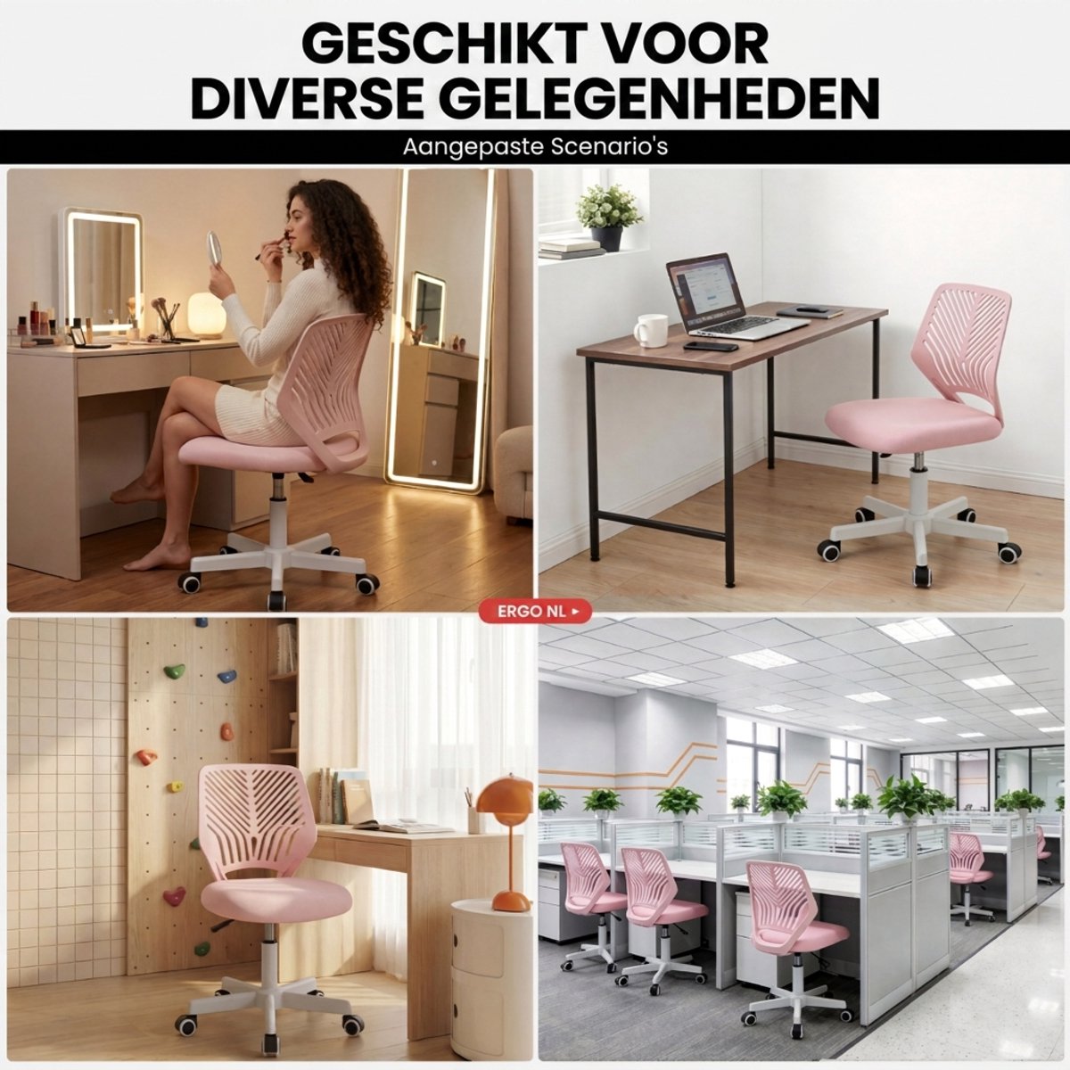 CET PRODUCT SERVICESP.Z O.O. Ergonomische Bureaustoel - Roze thumbnail 5