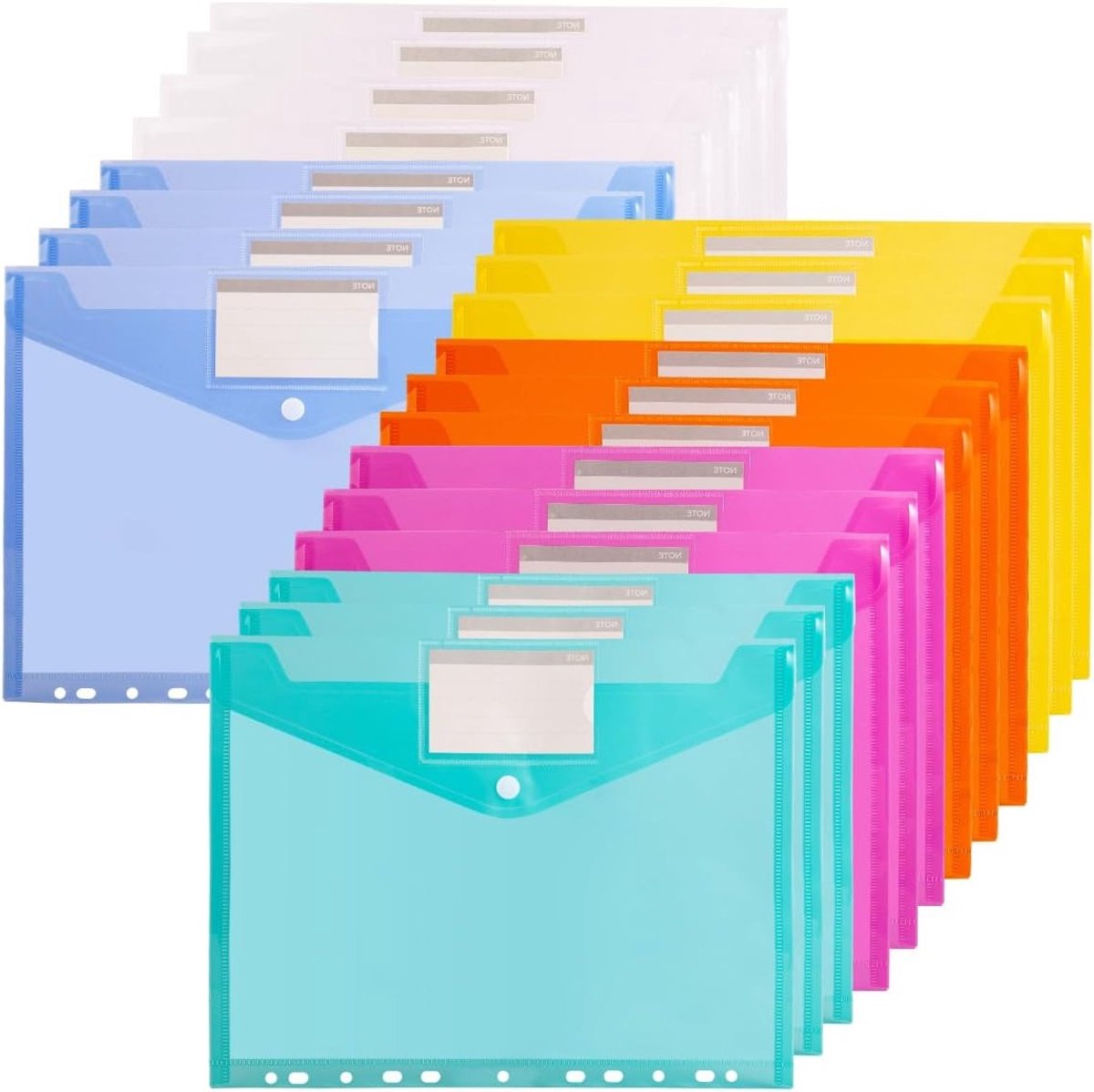 Praktische opbergfolders met compartimenten voor A4-documenten - 20 kleuren voor optimale organisatie en efficiëntie