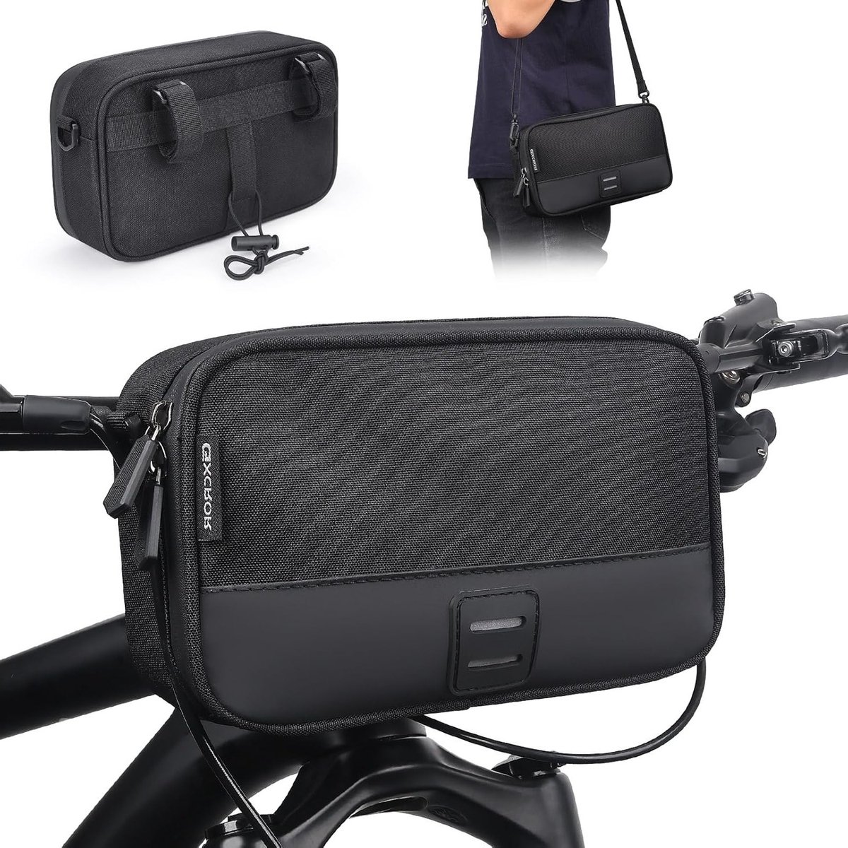 Fietshandvat tas van 2.4 liter voor racefietsen, mountainbikes en e-bikes, ideaal voor fietsen en reizen