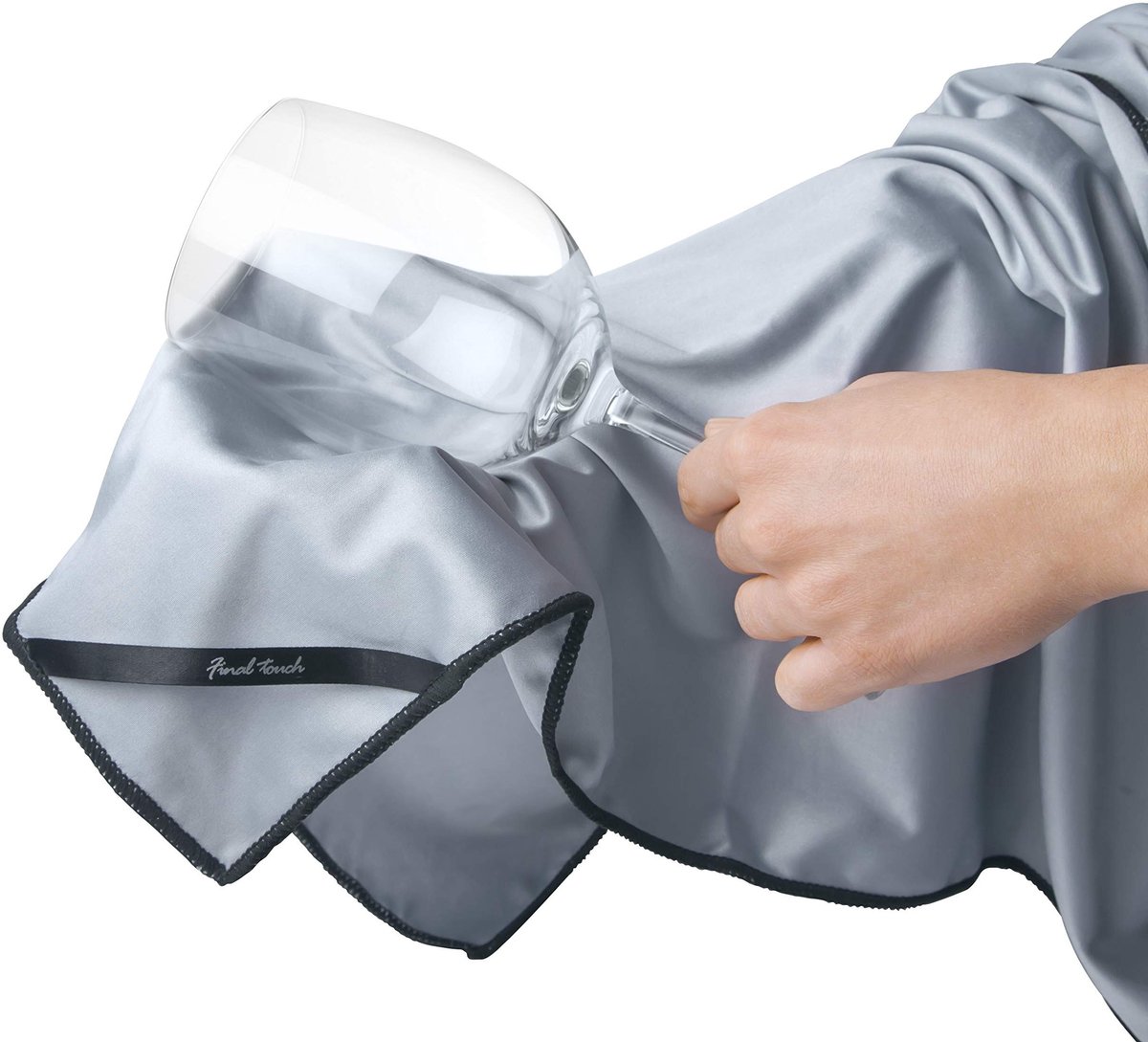 VT Goods - Microfiber Polijstdoek - Geschikt voor Glazen - Herbruikbaar - Grijs - Ideaal voor Kristal en Glaswerk - 51 x 63 cm - Perfect voor Decant..