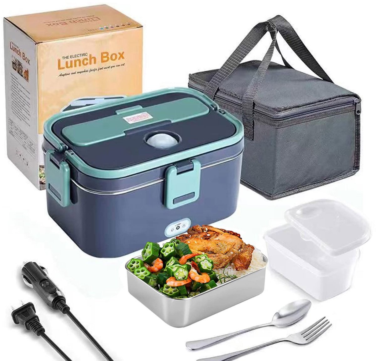 Store_9 - Electric Lunch Box - 60W - Snelle verwarming - 1.8L - Voor onderweg - Voedsel warmer - Geschikt voor auto en kantoor