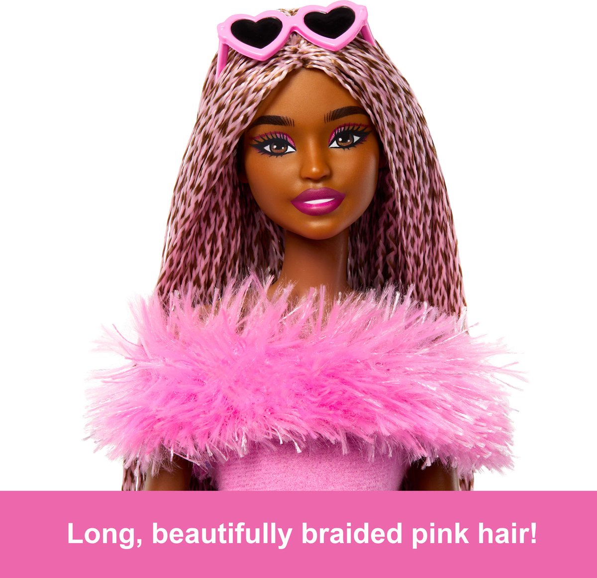 Barbie Deluxe Stijl - Zachtroze set met namaakbont - Barbiepop — afbeelding 2