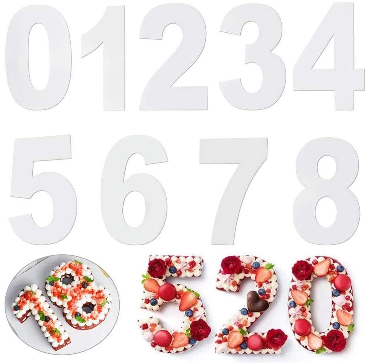 ONF3 - Number Cake Tins - Taartvormen voor Cijfers - Perfect voor Feestjes - 10 Inch - Gebak Mallen voor Verjaardagen - Creatieve Bakaccessoires...