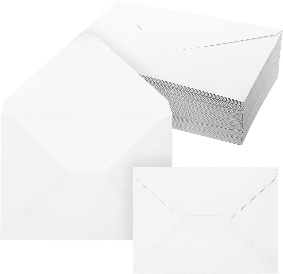 Witte B6 enveloppen van kraftpapier 13 x 18 cm, 120 g/m² voor wenskaarten, bruiloften en uitnodigingen, 100 stuks