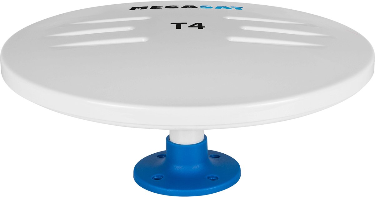 MegaSat T4 Actieve DVB-T/T2 omnidirectionele antenne Auto, Mobiel, Vrachtwagen, Buiten Versterking: 30 dB Wit