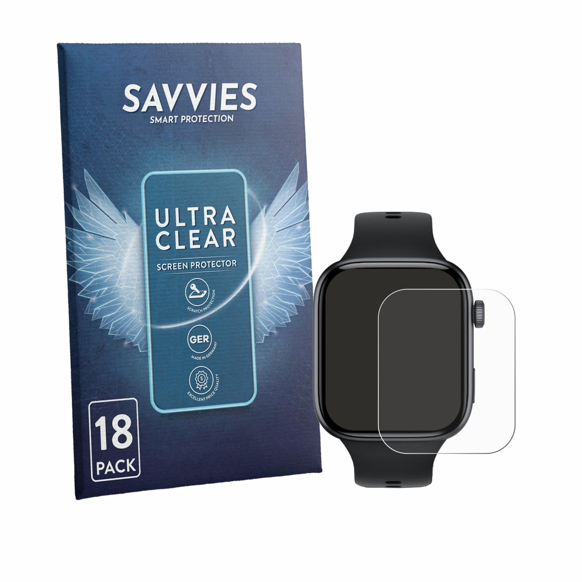 Savvies - Screenprotector voor Honor Watch X5i - Folie Beschermfolie transparant 18 Stuks