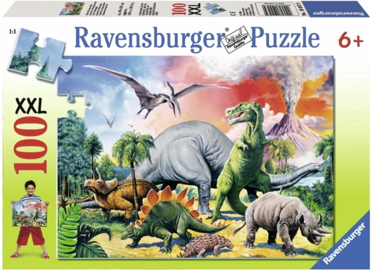 Ravensburger puzzel Tussen de dinosauriÃ«rs - Legpuzzel - 100 stukjes — afbeelding 4
