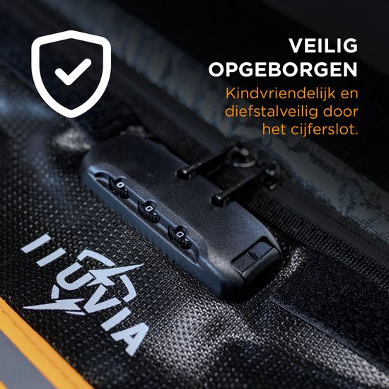 Ebike Accutas 50 * 14 * 16cm waterdicht (L) 8 lagen vuurvaste accutas tot 1400°C, - Accutas Ebike - Accu Tas - Accutas Ebike Brandveilig - Accu Hoes van Accutas — afbeelding 4