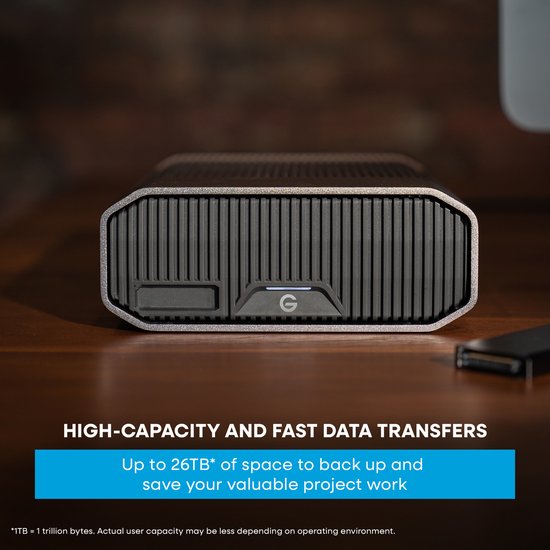 G-DRIVE® PROJECT 18TB, High-Capacity Hard Drive, Thunderbolt™ 3, USB-C, 7200RPM Ultrastar® Harde Schijf, tot 260MB/s van Merkloos — afbeelding 3