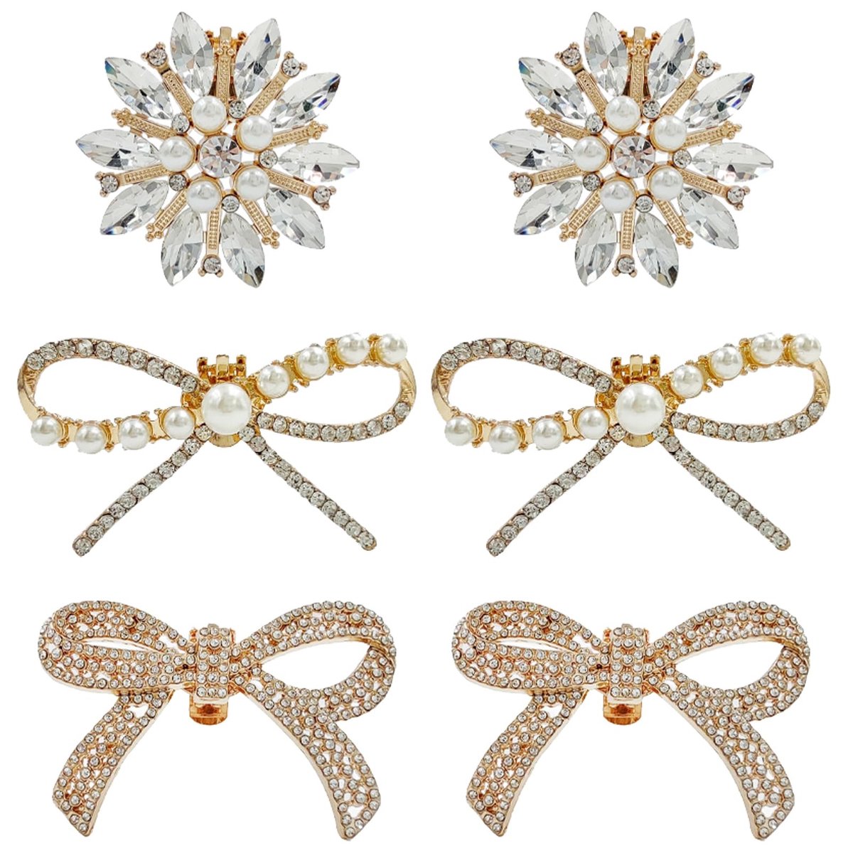 Seb2 - Schoenclips - Kristallen Sieraad - Elegante Decoratie - Zilver - Bruiloft Accessoires - Voor Dames - High Heels