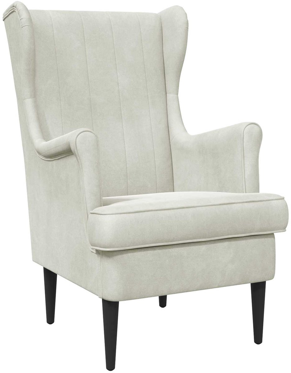vidaXL - Fauteuil - Crèmekleurig - Fluweel