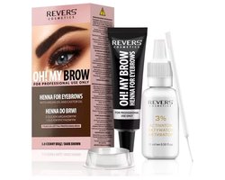 REVERS Cosmetics - Oh! My Brow 3.0 - Wenkbrauw Henna - Donkerbruin met Arganolie - 15ML