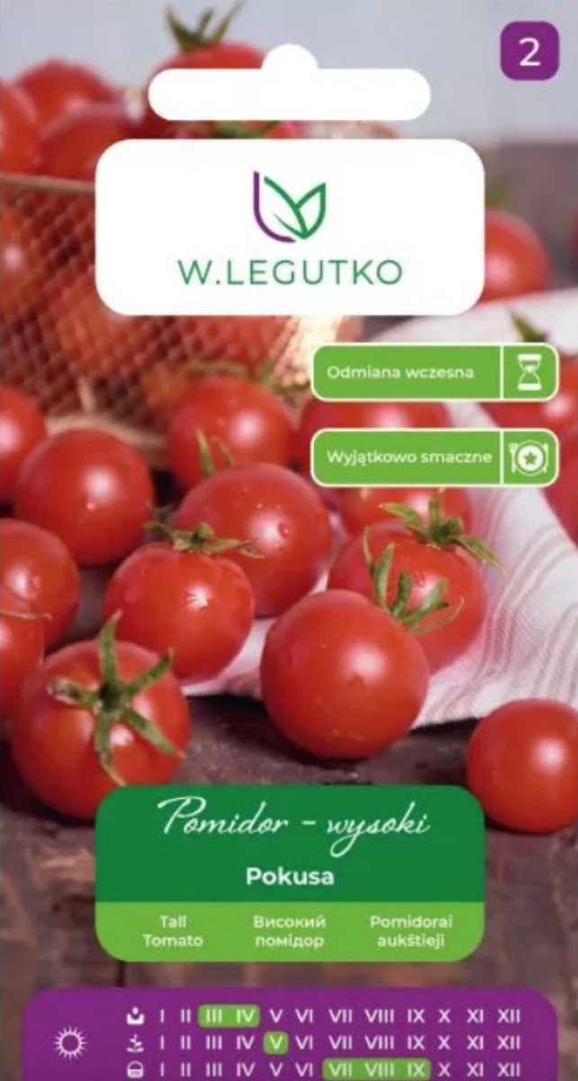 W.Legutko - Hoge buitentomatensoort – cherrytomaten, vroeg rijpend