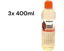 Bebak Tütün Kolonyası 80° – 3x400 ml PET Voordeelverpakking | Tabak Eau de Cologne | Handhygiëne & Luxe Geur | Turkse Klassieke Cologne