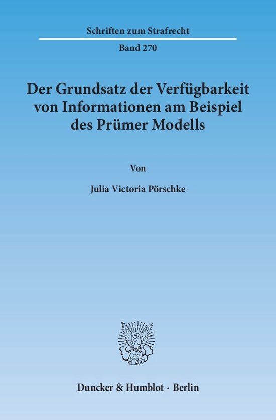 Der Grundsatz der Verfügbarkeit von Informationen am Beispi ... - cover