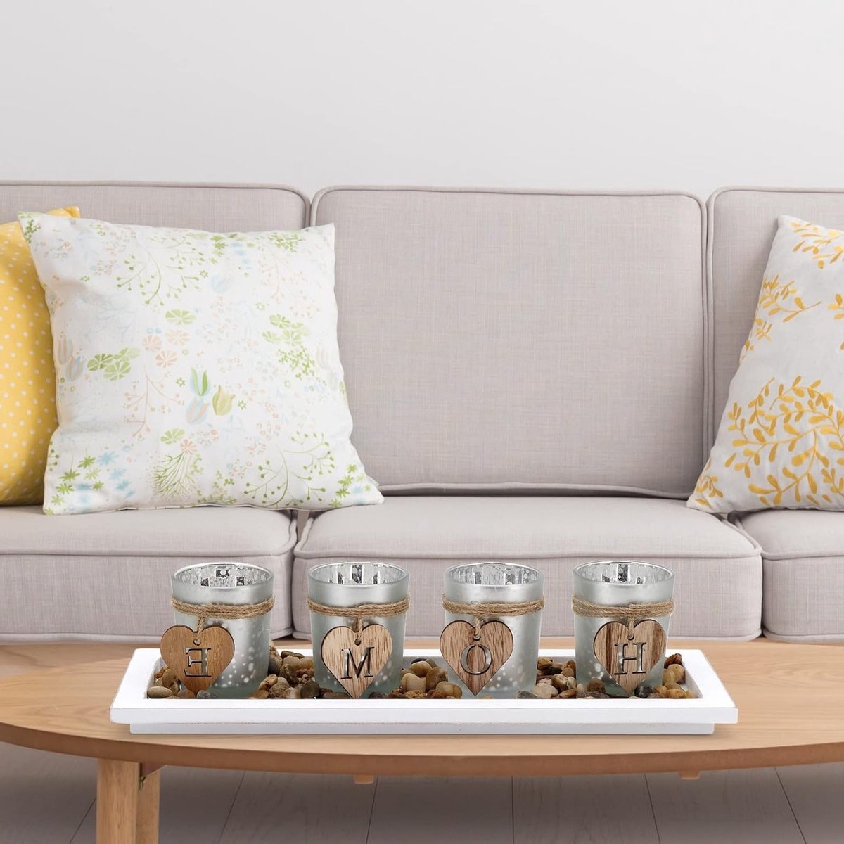 Set van Glazen Kaarsenhouders, Tealight Houder voor Tafel, Woonkamer en Thuisdecoratie - Stijlvolle Accessoires voor een Gezellige Sfeer — cadeau in Wonen & Interieur - foto 7