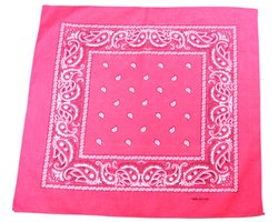 Zac's Alter Ego Bandana Paisley fuchsia Roze/Wit