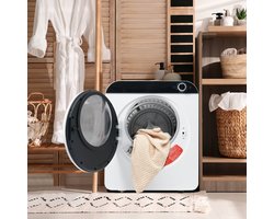 Re-purelife® wasdroger 3 kg met 4 droogprogramma's - compacte droger van ABS - wandmontage met meertrapsfiltratie en oververhittingsbeveiliging - modern design - wit - 49,5 × 42 × 59,5 cm