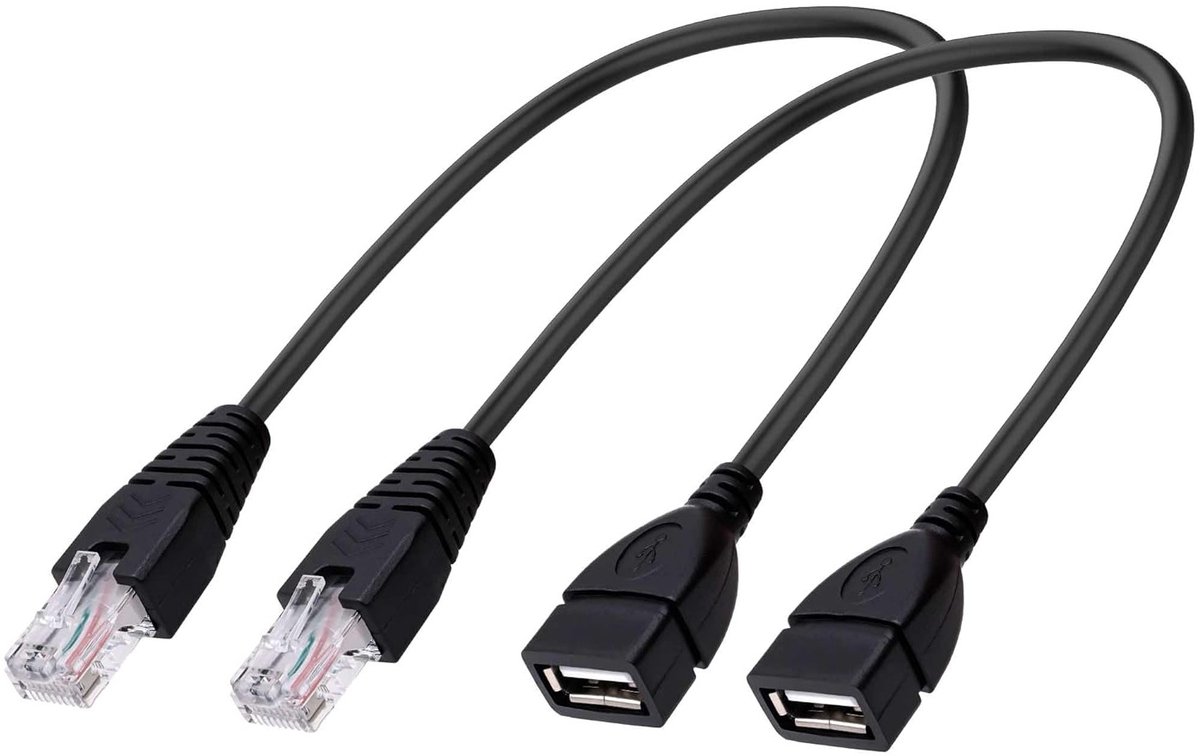 USB to RJ45 Ethernet Cable Adapter USB A 2.0 Bus to RJ45 8P4C Plug Converter Network Extension Cable for Router ADSL - ShopVlot