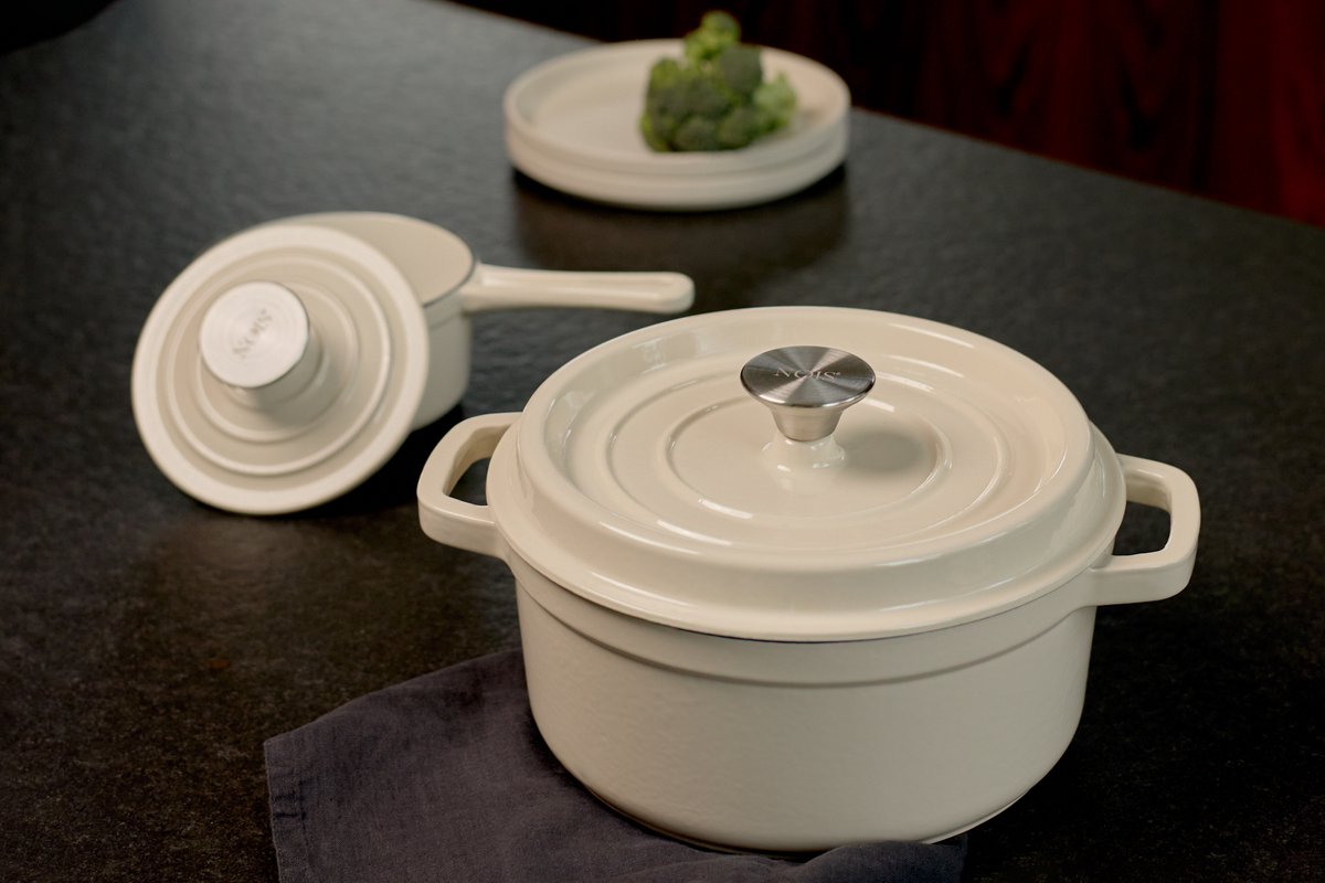 Nois Tierra - Gietijzeren Pan - 20cm - 2,3L - Crème