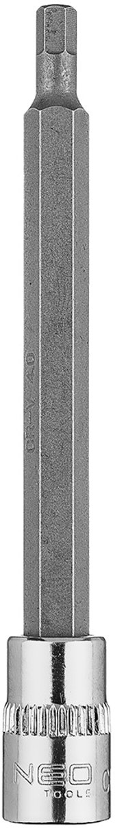 NEO - Zeskantige Dopsleutel - Lange Nasad - 87mm - Cr-V Staal