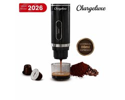 ChargeLuxe - Draagbare Elektrische Espressomachine - Voor Onderweg, Reizen en Camping - Portable Espresso Machine - Capsules & Gemalen Koffie - 12 Volt