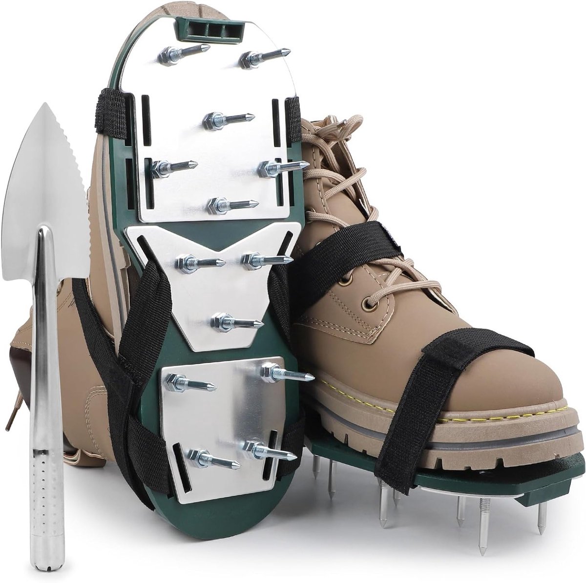 Gazon Beluchter Schoenen - Lucht Schoen - Gazon Onderhoud - Efficiënte Gat Bohrung - 30x13 cm - Groen