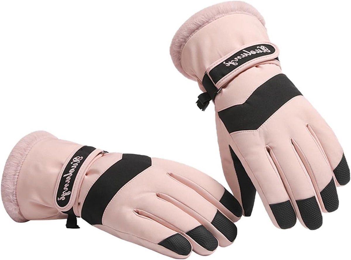 Dames Skihandschoenen, Winddichte en Waterdichte Thermische Winterhandschoenen, Zachte Voering voor Snowboarden en Skiën, Perfect voor Buitenactiviteiten