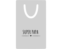 Hacebo® - Super papa metalen boekenlegger - Papa - papa cadeau - Vaderdag - Leuk cadeau voor je papa om te geven - verjaardag papa Bladwijzer boekenleggers - 7.6 cm x 5cm