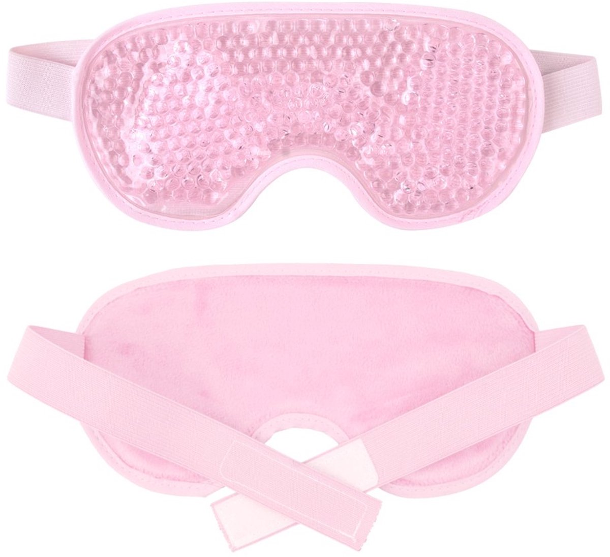 Gel Oogmasker – 2 Stuks – Warm & Koud Kompres – Verkoelend Oogmasker – Verstelbaar – Tegen Wallen, Zwelling & Donkere Kringen – Herbruikbaar – Lichtroze