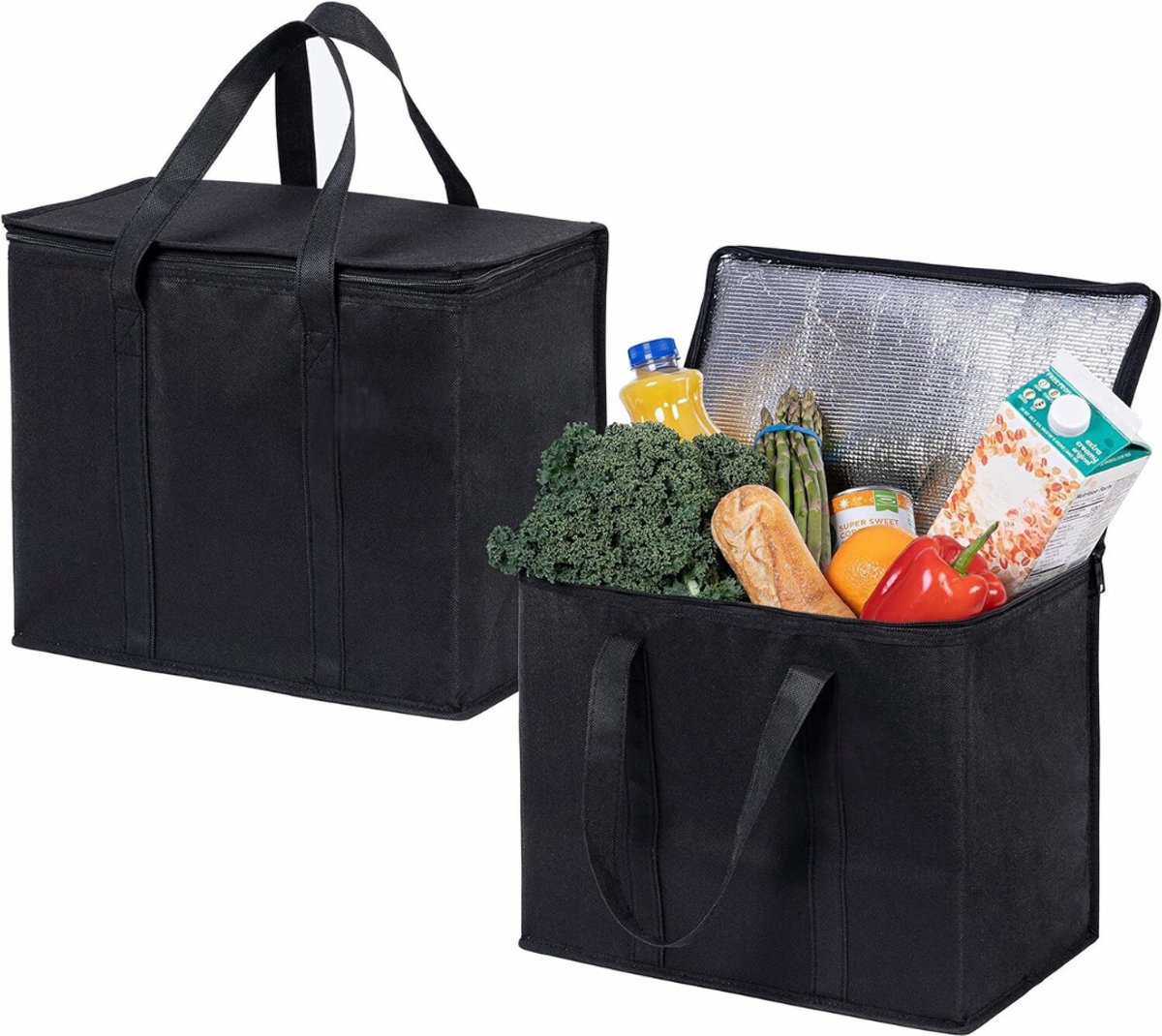 RUX® Bezorgtas - Pizzatas - Delivery box 29 Liter - Bezorg tas Rugzak - Fiets box - Bezorgtassen - Thermobag - Thermotas - Thermo tas – Koeltas - Warmhoudtas - Warmhoud tas-Zwart- 22cm x 40cm x 33cm