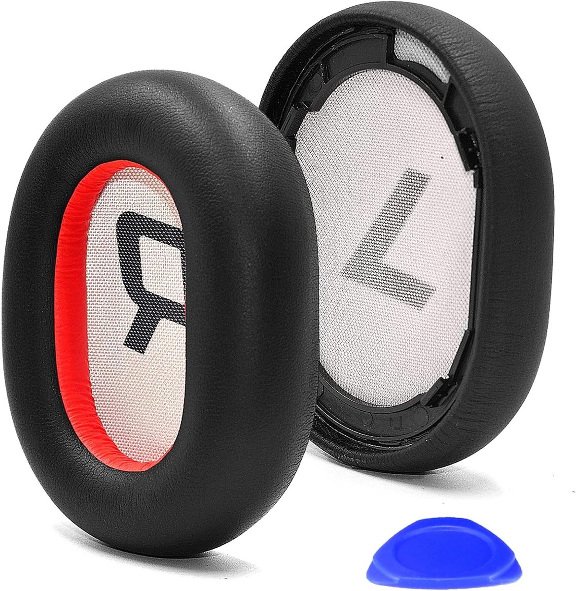 Vervangende oorkussens van kunstleer en traagschuim voor Bluetooth hoofdtelefoons, comfortabel en duurzaam