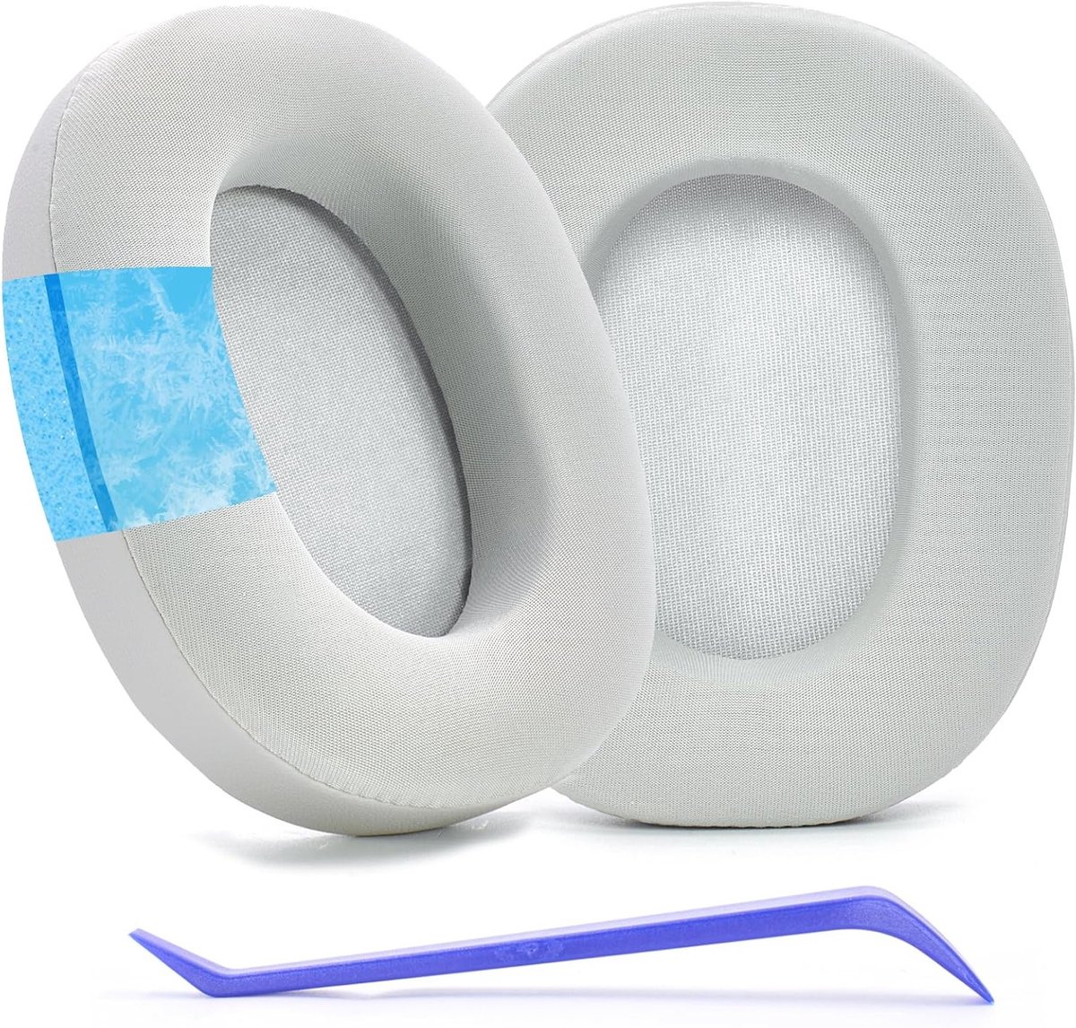 Comfortabele vervangende oorkussens van cooling-gel voor Sony WH-1000XM6 draadloze hoofdtelefoons - Platinum Silver, ademend en duurzaam