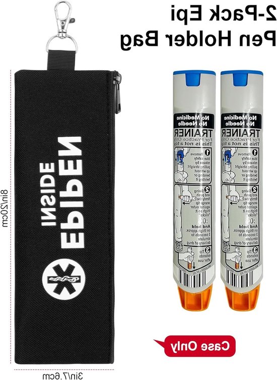 EpiPen Koeltas voor Reizen, Draagtas voor Medicijnen, Koeltas voor EpiPen, Fluorescent Zwart en Waterdicht — afbeelding 4