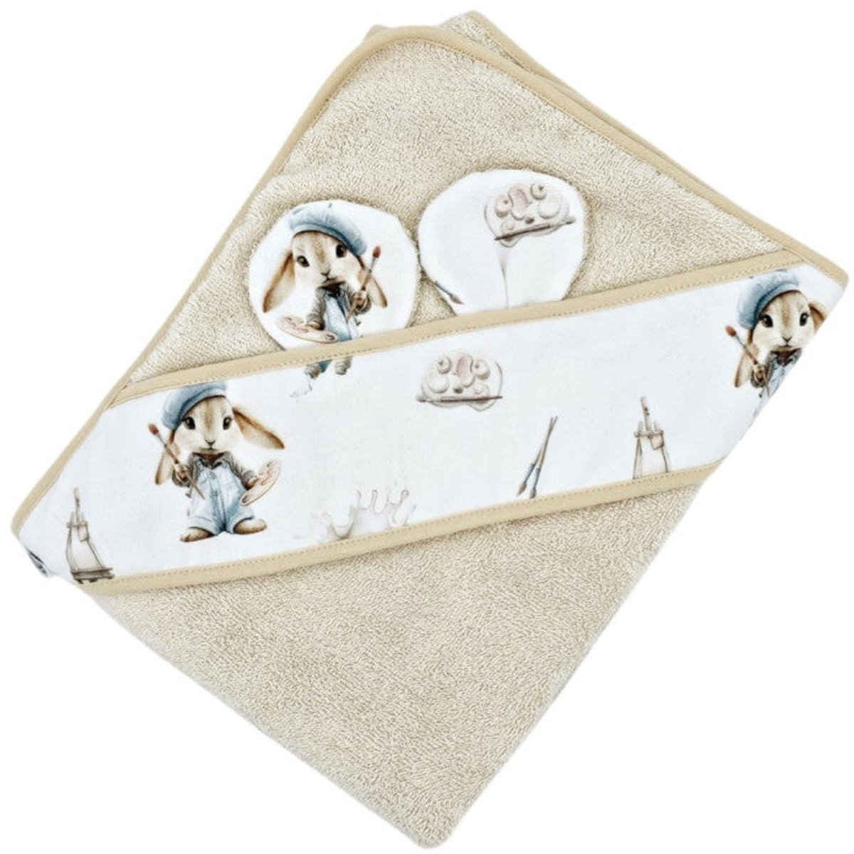 Bamboo bath cover PAINTER/SAND