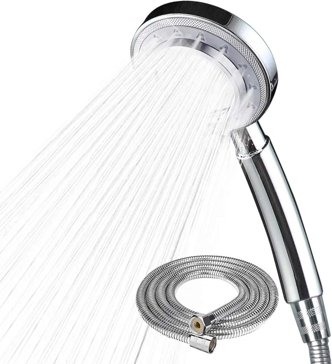 Verstelbare Handdouche met RVS Slang van 1,5 m, 3 Waterbesparende Modi voor Badkamer en Wellness