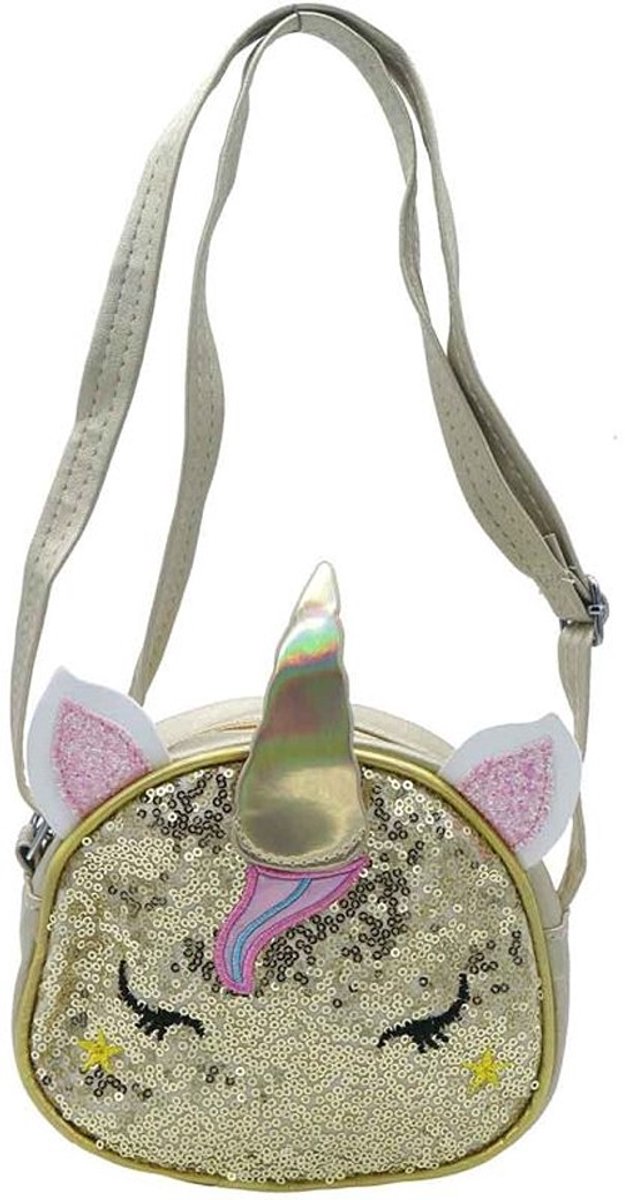 She life style - tas Eenhoorn - 17 x 14,5 x 5 cm - voor kinderen - Goud