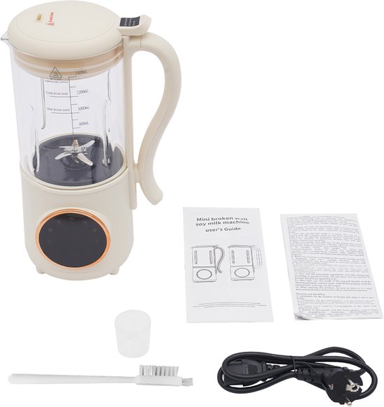 Jensaro Plantaardige Melkmaker 1,4L - Sojamelk Machine - Notenmelk - 16 Messen - Warme & Koude Bereiding - Zelfreinigend - Blender van Merkloos — afbeelding 4