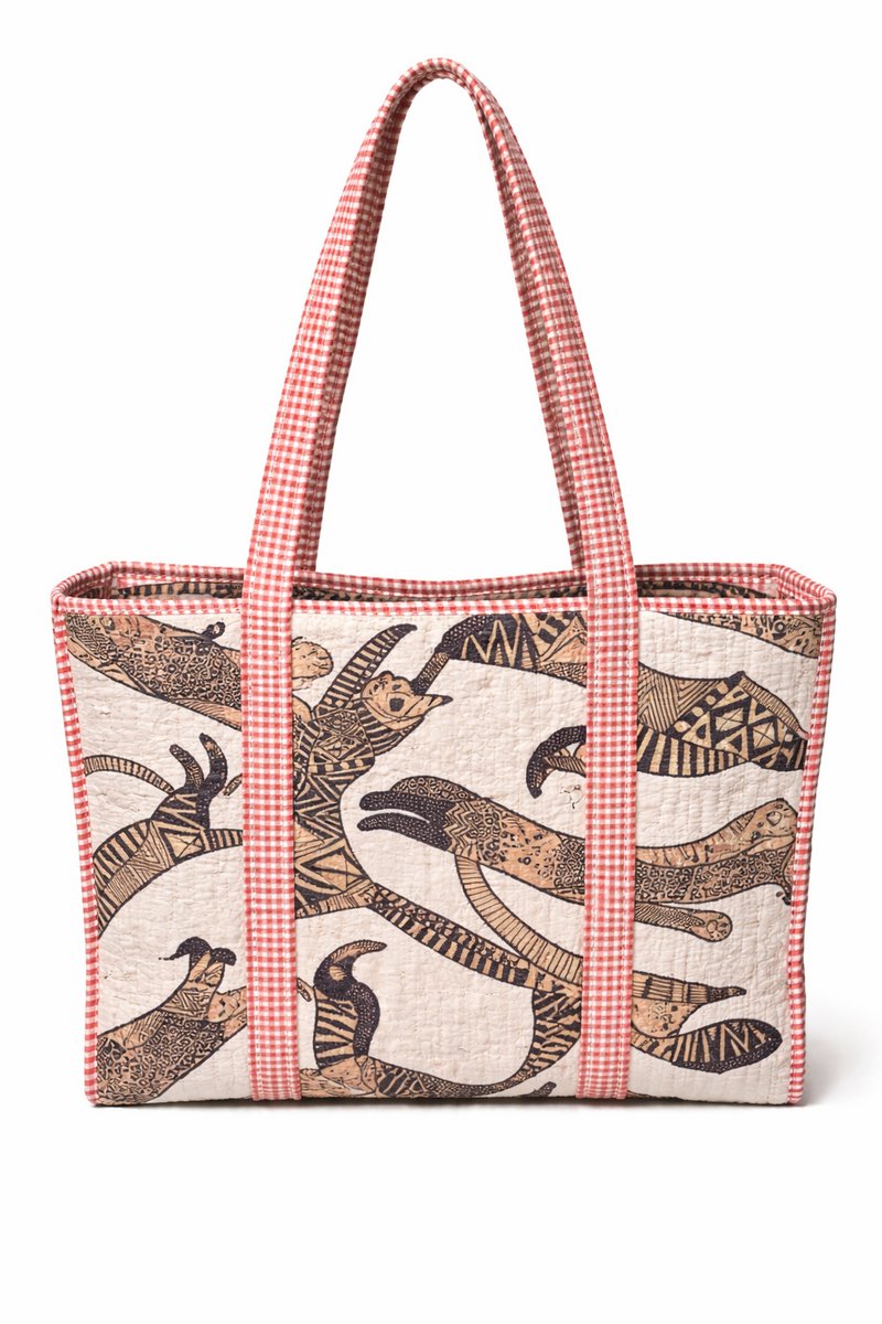 HS Shopper - Rood Wit - Stijlvolle Dames Accessoire - Ruime Indeling