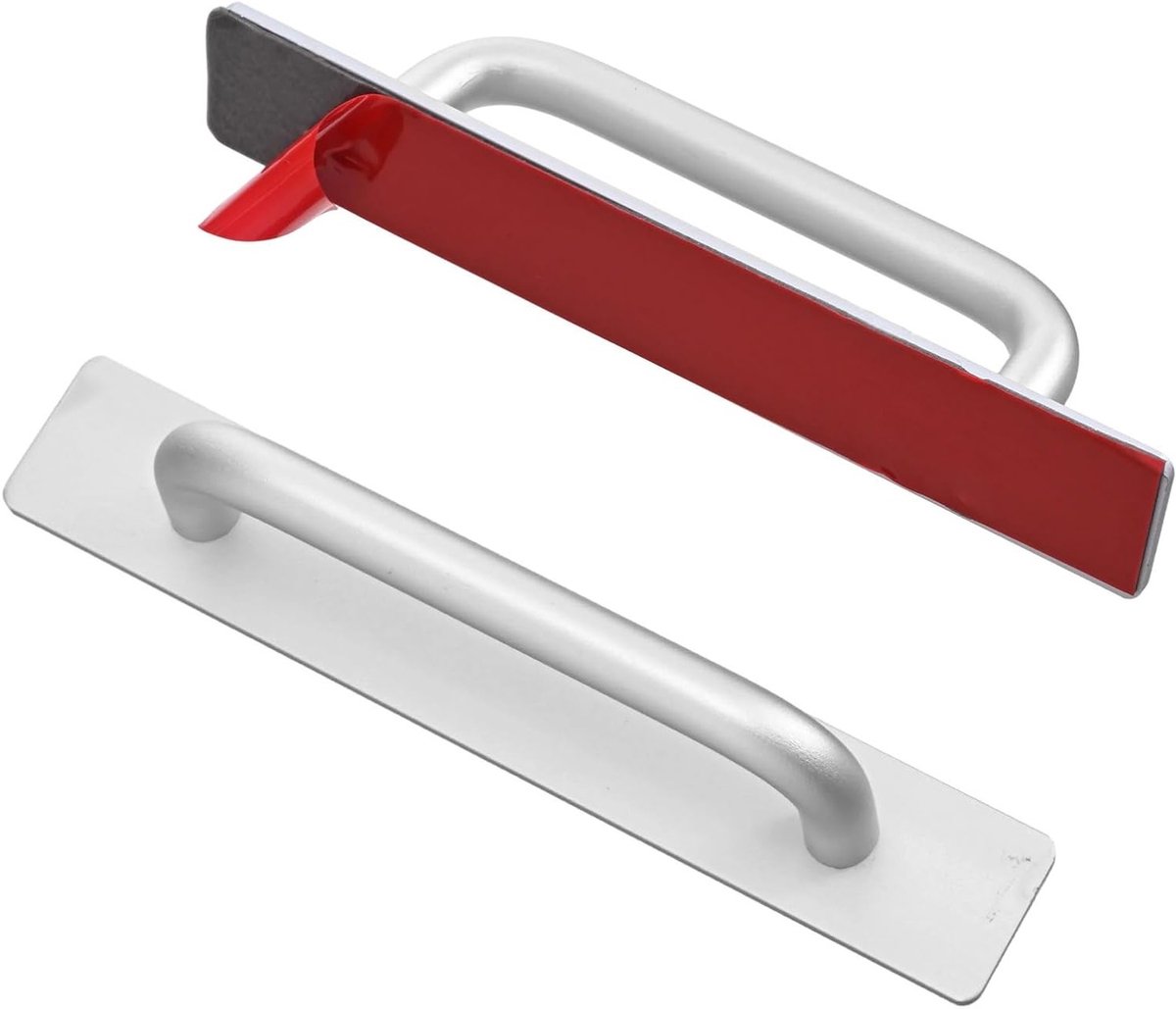 Set van 2 Zelfklevende Meubelhandgrepen van Zinklegering, Geen Boren Nodig, Ideaal voor Keuken, Kast en Deur