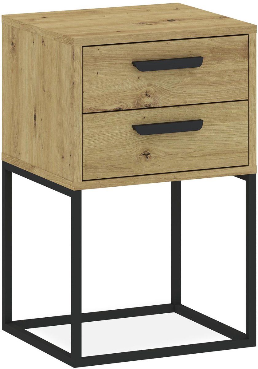 KONSIMO® RECTUS Nachtkastje - met lades - Bijzettafel - Brons - 40x65x39 cm