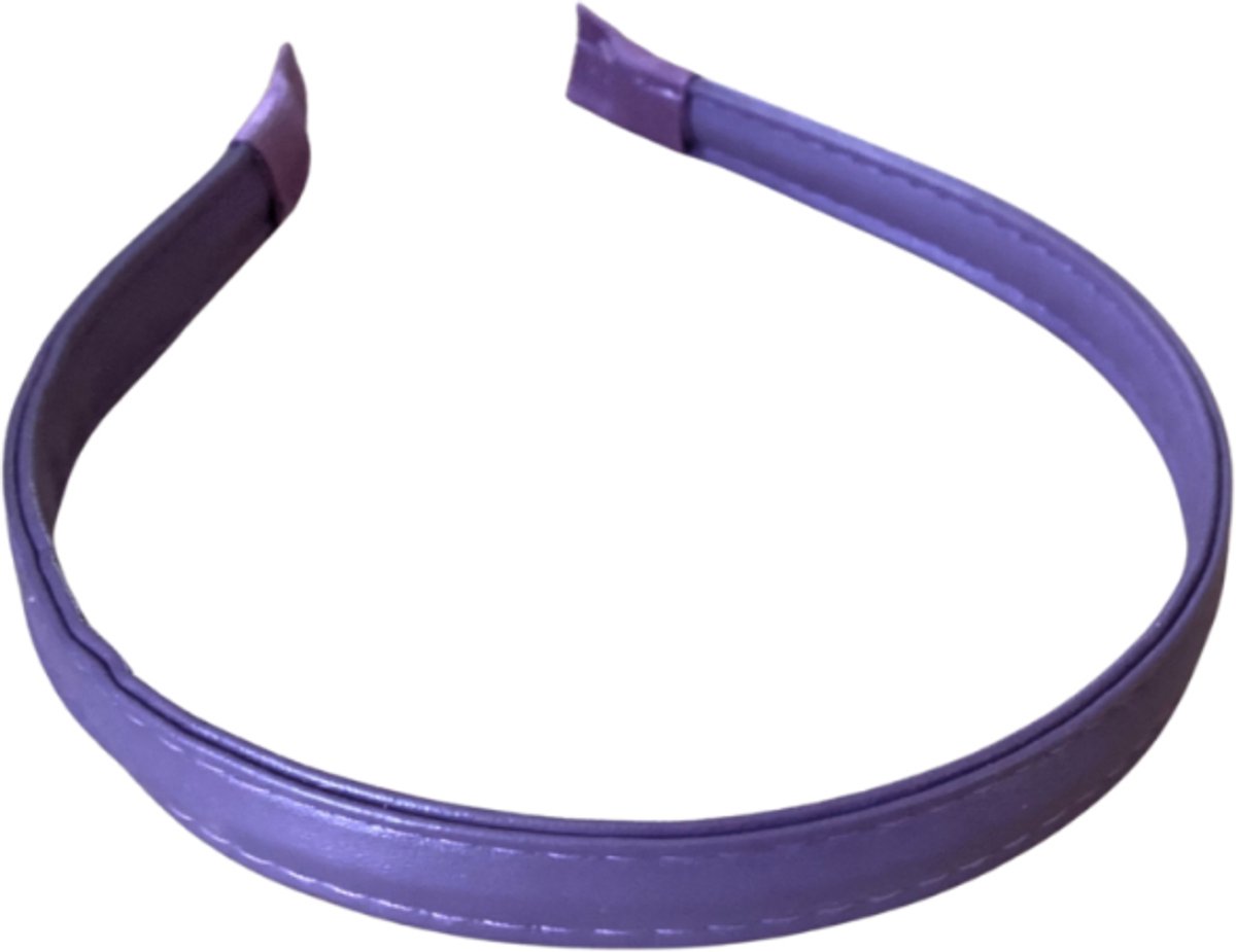 Haarband- leer- Paars - 1.5 cm- Charme Bijoux