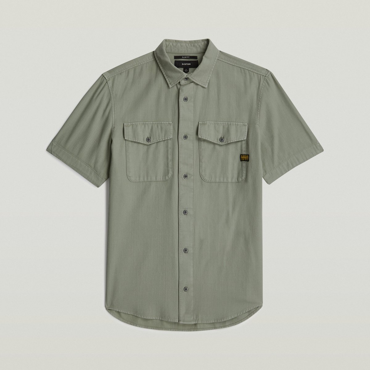 Marine Slim Shirt ss Groen