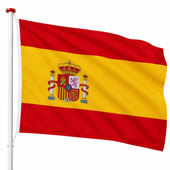 Partychimp Value Pack 3 pack Drapeau Espagnol Espagne Voetbal 2024 - 90x150 Cm - Polyester - Jaune/Rouge - 3 pack