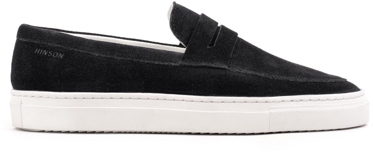 Hinson malton saddle loafers heren zwart suède