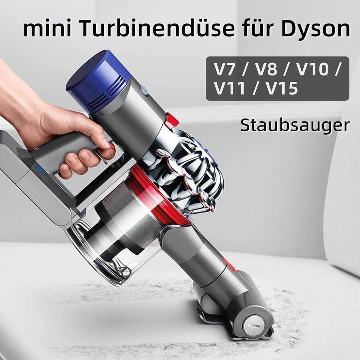 Mini-turbomondstuk Geschikt voor Dyson V7/V8/V10/V11/V15 stofzuigers