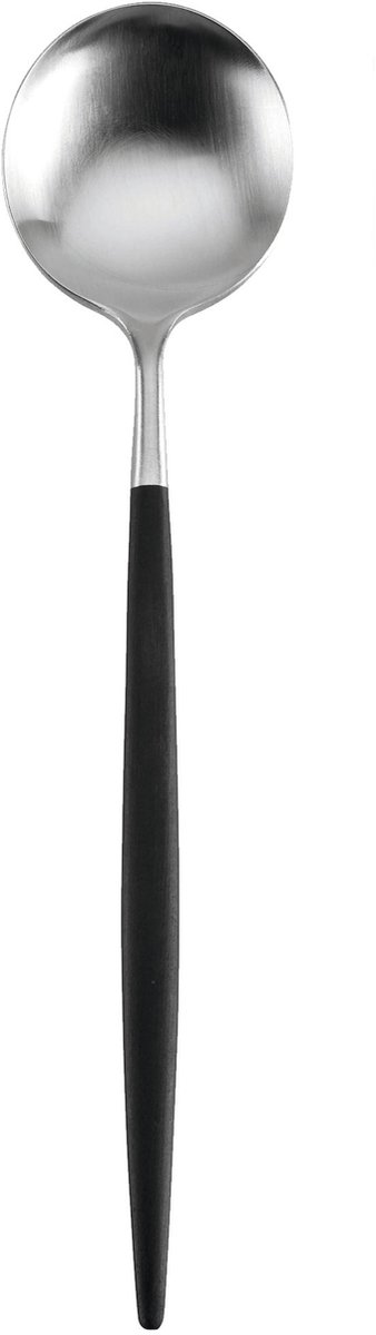 ASA Selection Goa-lepel, menulepel, eetlepel, gourmetlepel, bestek, roestvrij staal, zwart, 21 cm, 32103950