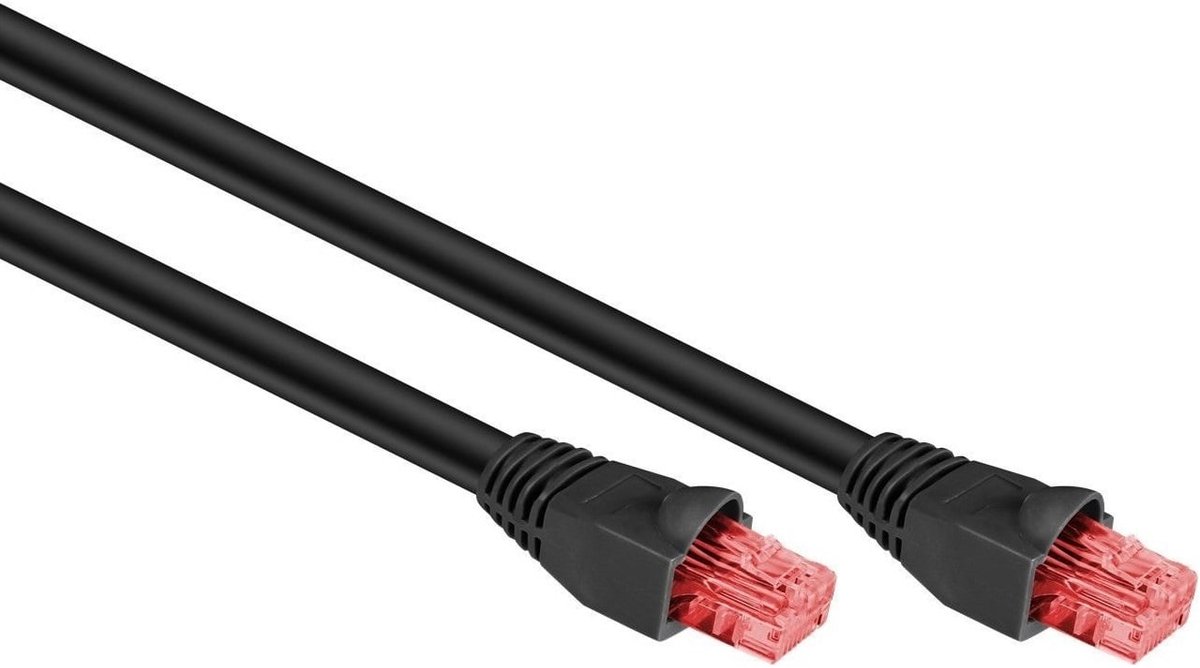 Goobay U/UTP CAT6 Gigabit outdoor netwerkkabel / zwart - 75 meter