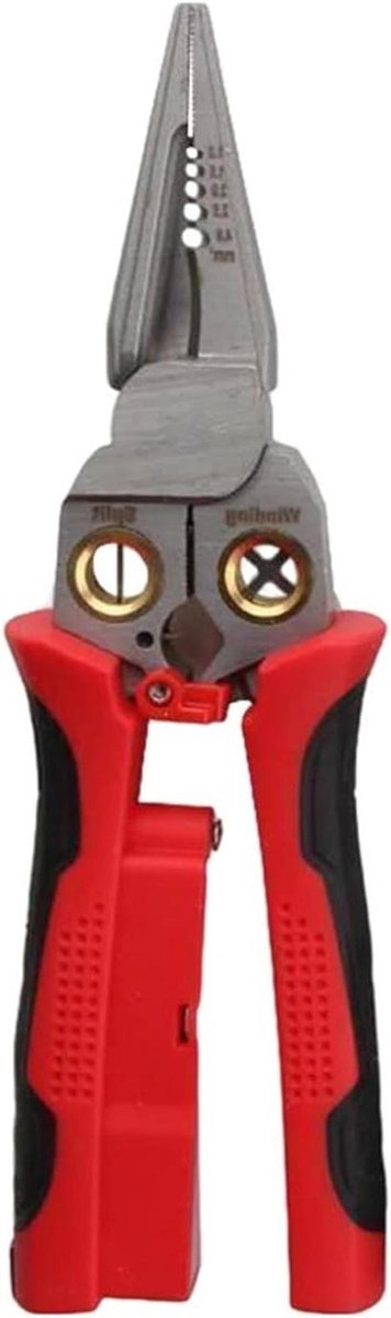 Multifunctionele striptang - Elektrische tang - Kabel reparatie - 8-in-1 functie - 20.7 cm - Rood